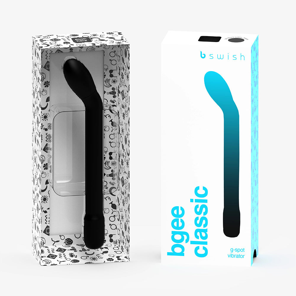 B Swish B gee Classic Vibrator Black - Red Garter