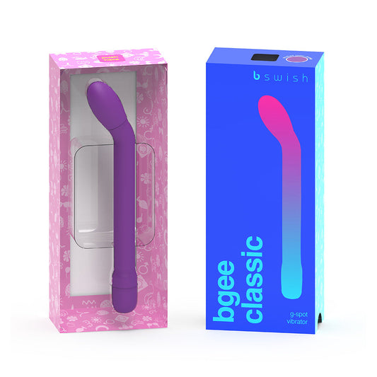 B Swish B gee Classic Vibrator Purple - Red Garter