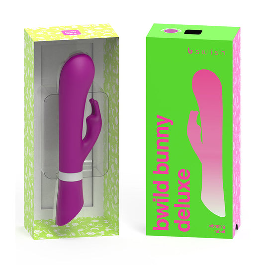 B Swish B wild Deluxe Bunny Vibrator Raspberry - Red Garter