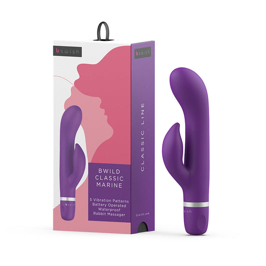 B Swish B wild Classic Marine Vibrator Purple - Red Garter