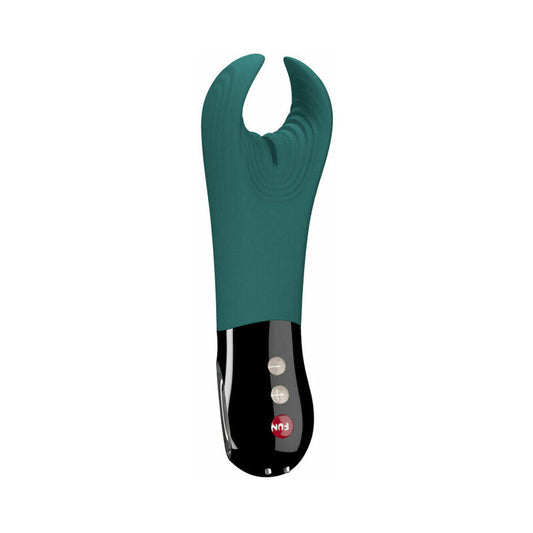 Fun Factory Manta Vibrating Stroker Deep Blue - Red Garter