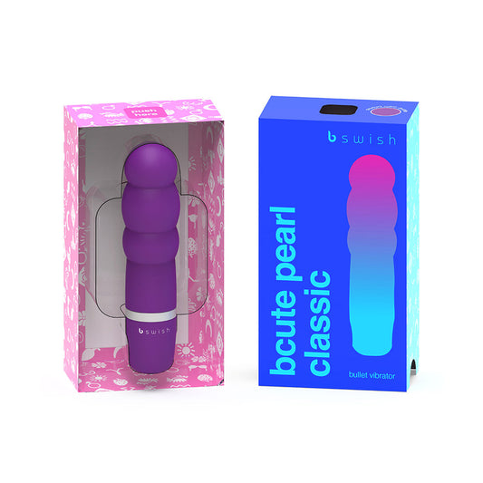 B Swish B cute Classic Pearl Vibrator Purple - Red Garter