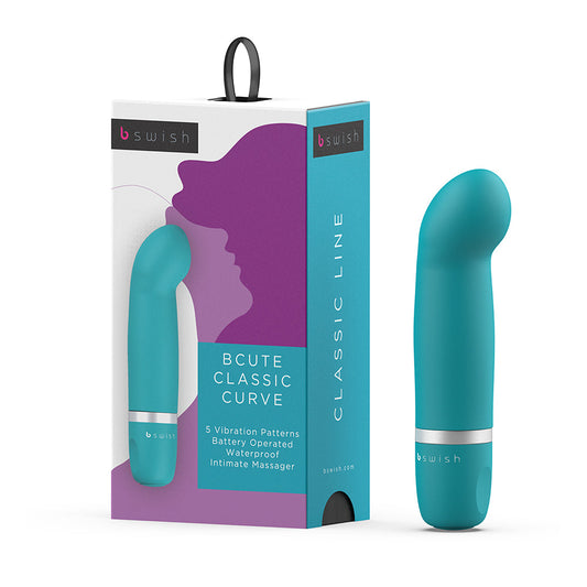B Swish B cute Classic Curve Vibrator Jade - Red Garter