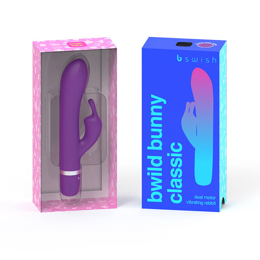 B Swish B wild Classic Bunny Vibrator Purple - Red Garter