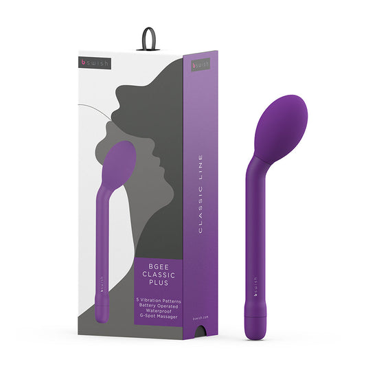 B Swish B gee Classic Plus Vibrator Purple - Red Garter