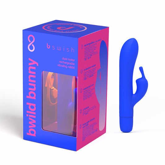 B Swish B wild Bunny Infinite Limited Edition Vibrator Pacific Blue - Red Garter