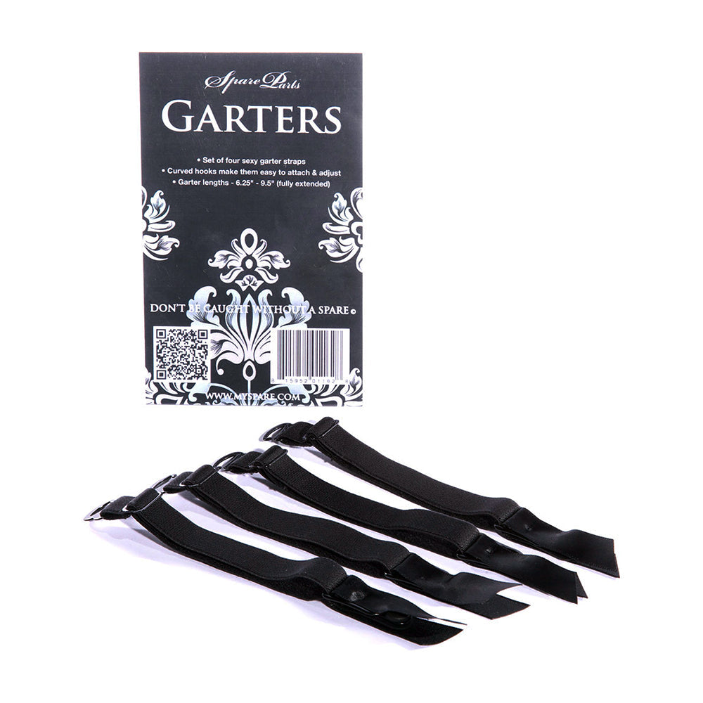 SpareParts Removeable Garters 4-Piece Set Black - Red Garter
