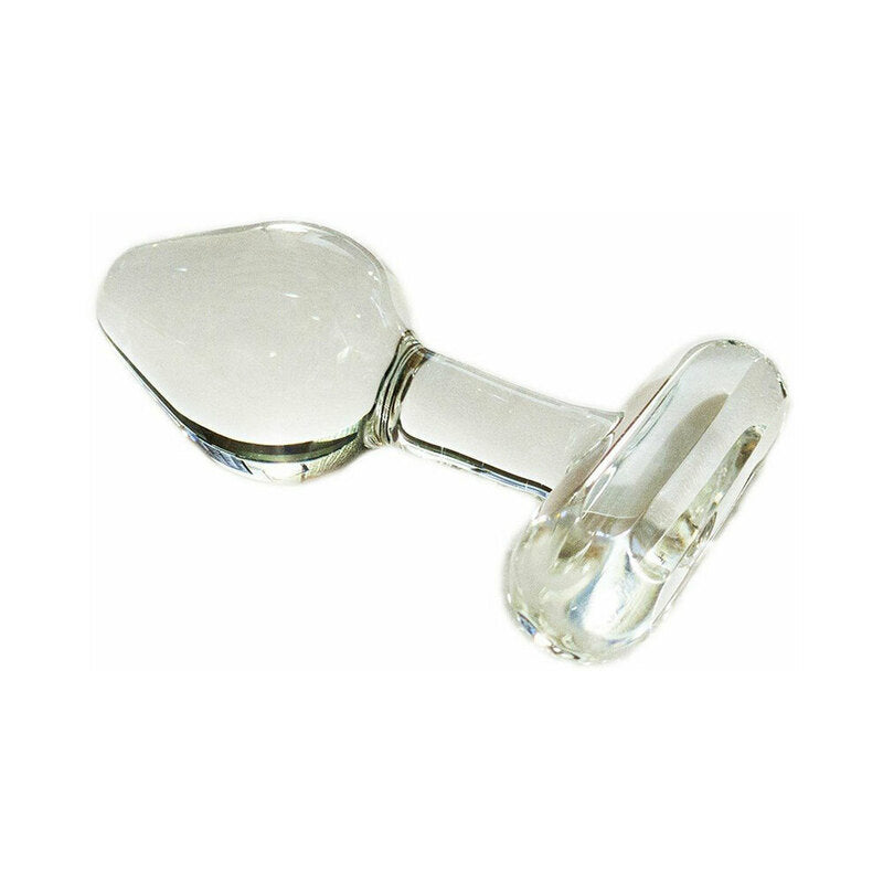 Crystal Delights T-Handle Plug Clear - Red Garter