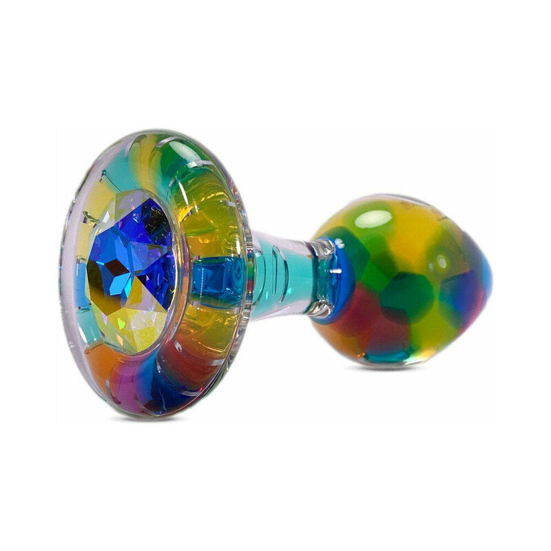 Crystal Delights Funfetti Plug with Gem Aurora Borealis - Red Garter