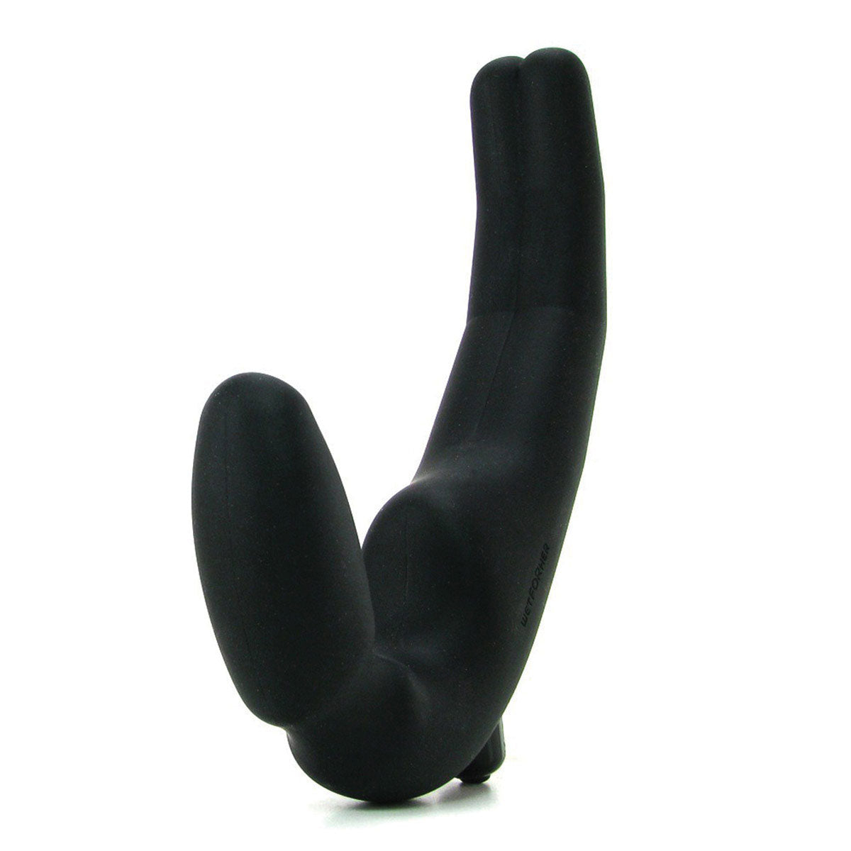 Wet For Her FOUR Vibrating Strapless Strap-On Black - Red Garter
