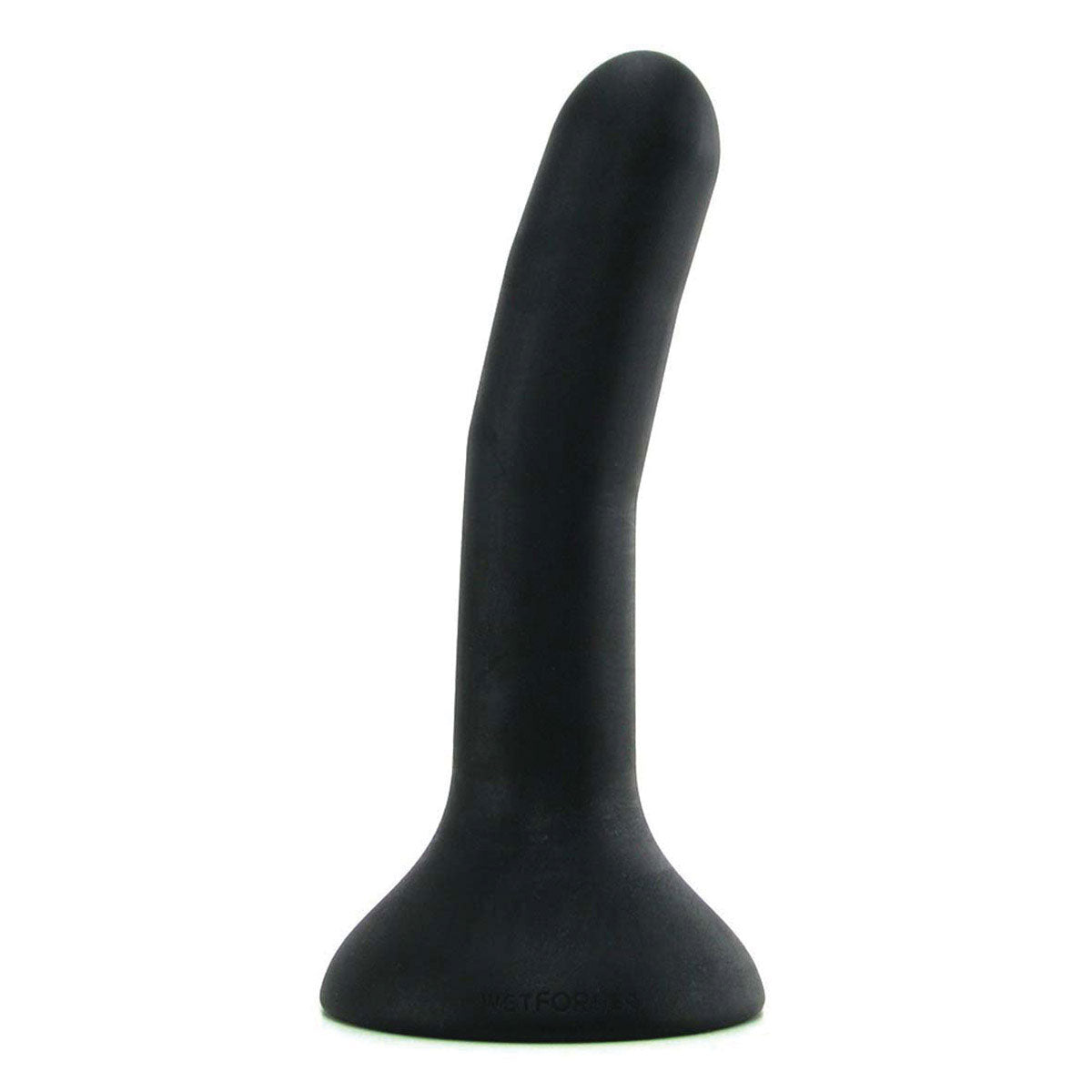 Wet For Her FIVE Small 5.1 in. Dildo Black - Red Garter