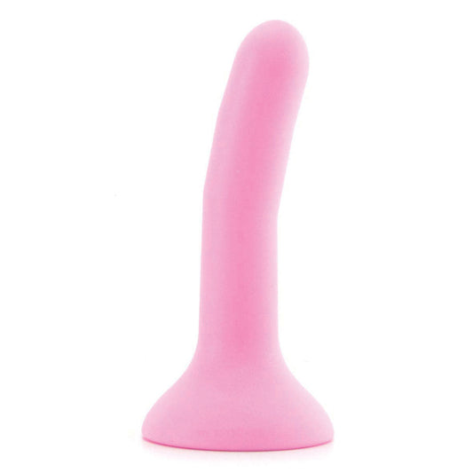 Wet For Her FIVE Small 5.1 in. Dildo Pink - Red Garter