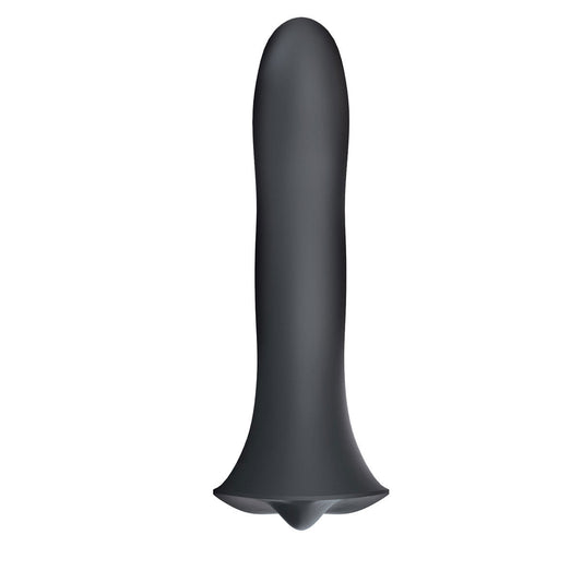 Wet For Her FUSION Medium 5.3 in. Dildo Black - Red Garter