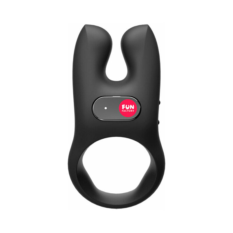 Fun Factory NOS Vibrating Cock Ring Black - Red Garter