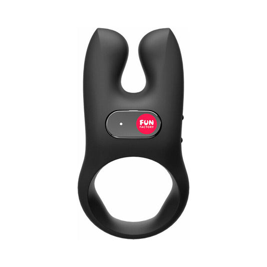 Fun Factory NOS Vibrating Cock Ring Black - Red Garter