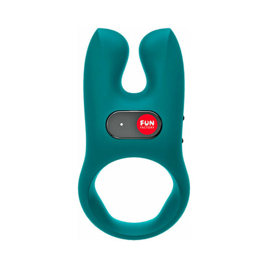 Fun Factory NOS Vibrating Cock Ring Blue - Red Garter
