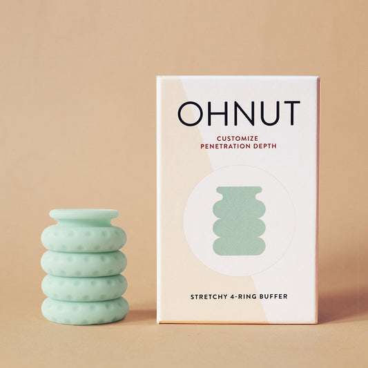 Ohnut Depth-Limiting Rings 4-Pack Jade - Red Garter