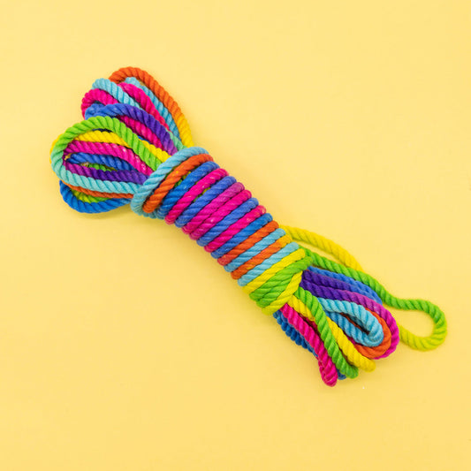 Emojibator Unicorn Rainbow Bondage Rope 26.25 ft. - Red Garter