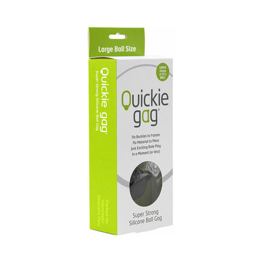 Quickie Ball Gag Large Black - Red Garter