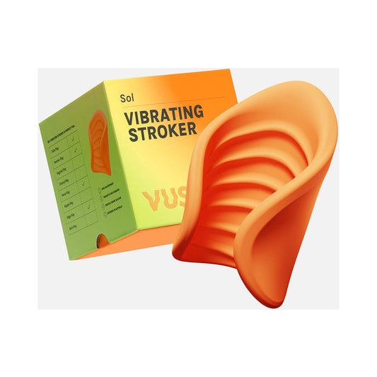 VUSH SOL Vibrating Stroker - Red Garter