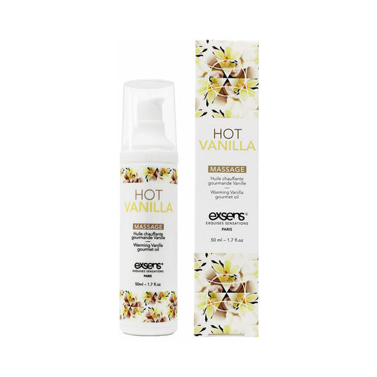 Exsens Warming Massage Oil Hot Vanilla 1.7 oz. - Red Garter