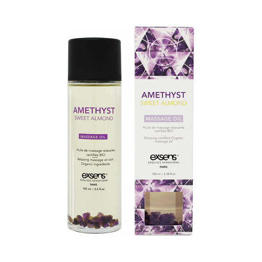 Exsens Massage Oil Amethyst Sweet Almond 3.4 oz. - Red Garter