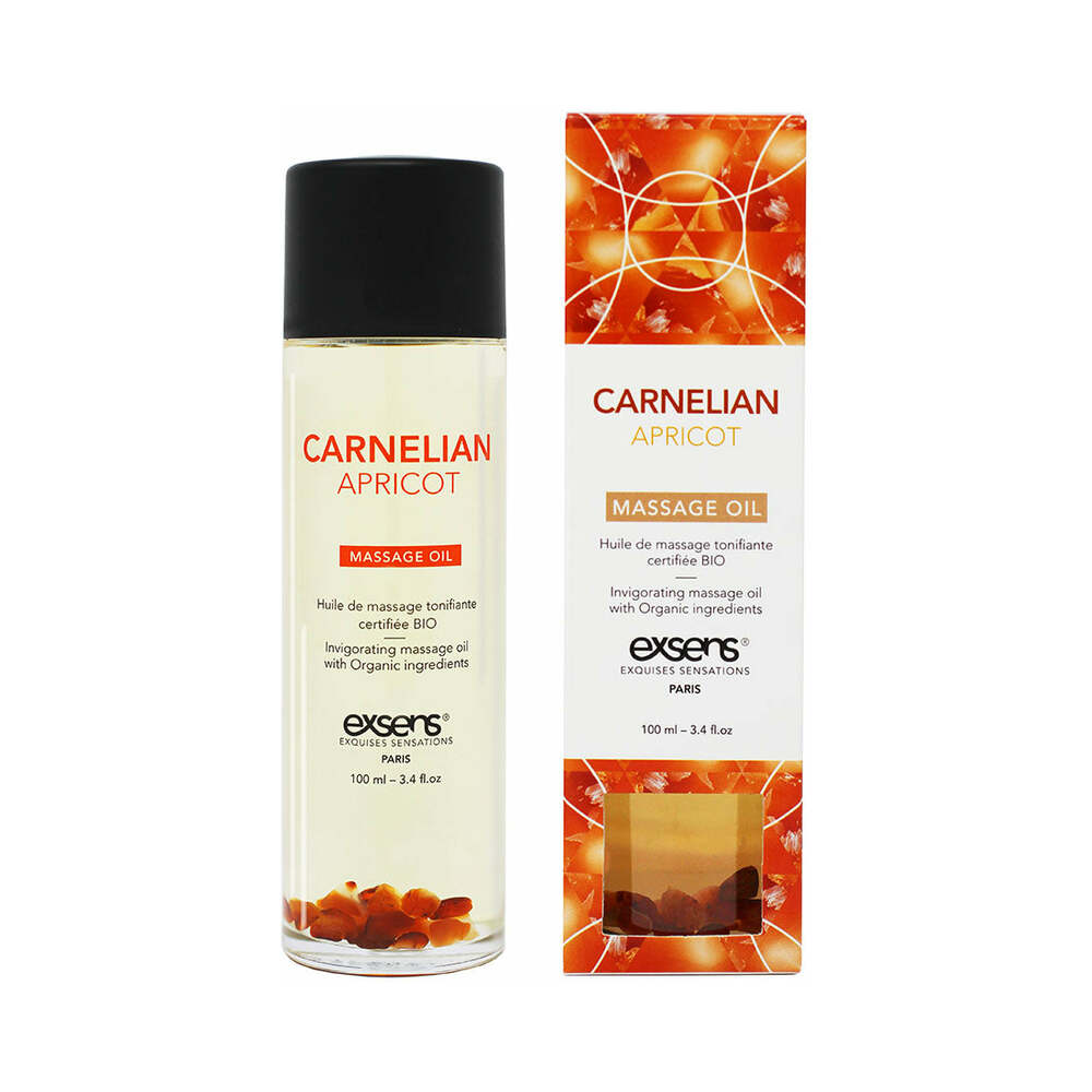 Exsens Massage Oil Carnelian Apricot 3.4 oz. - Red Garter