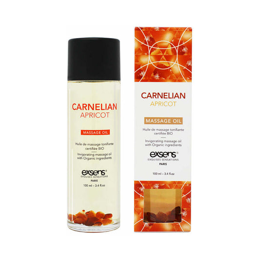 Exsens Massage Oil Carnelian Apricot 3.4 oz. - Red Garter