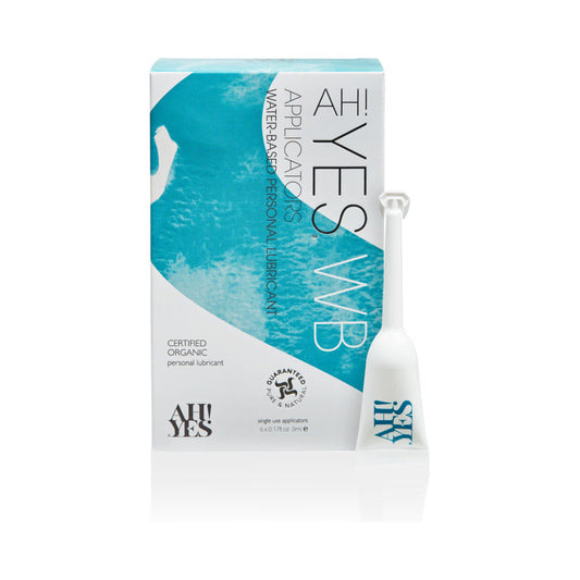 AH! YES WB Water-Based Personal Lubricant Applicators 6-Pack 0.17 oz. - Red Garter