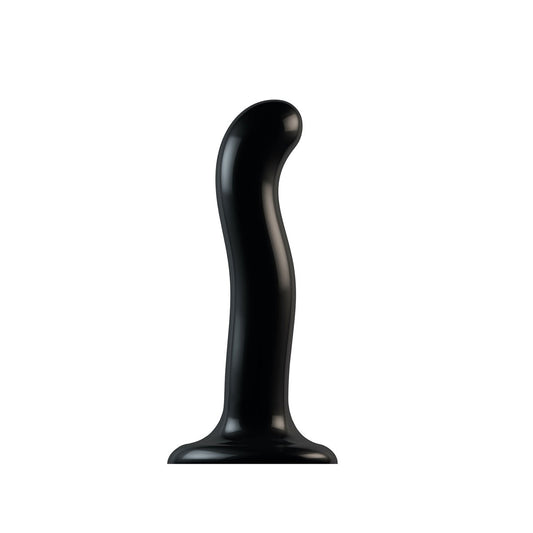 Strap-On-Me P&G-Spot Dildo Large Black - Red Garter