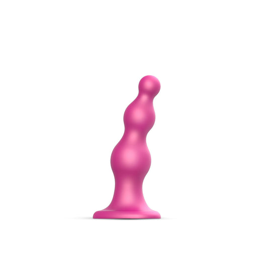Strap-On-Me Dildo Plug Beads Large Raspberry - Red Garter