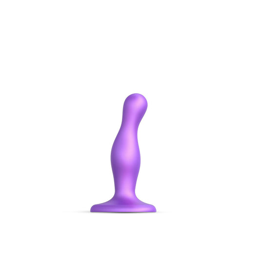 Strap-On-Me Dildo Plug Curvy Small Purple - Red Garter