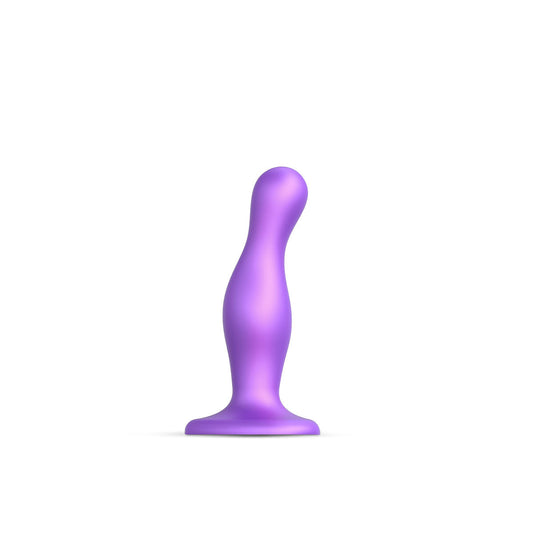 Strap-On-Me Dildo Plug Curvy Medium Purple - Red Garter