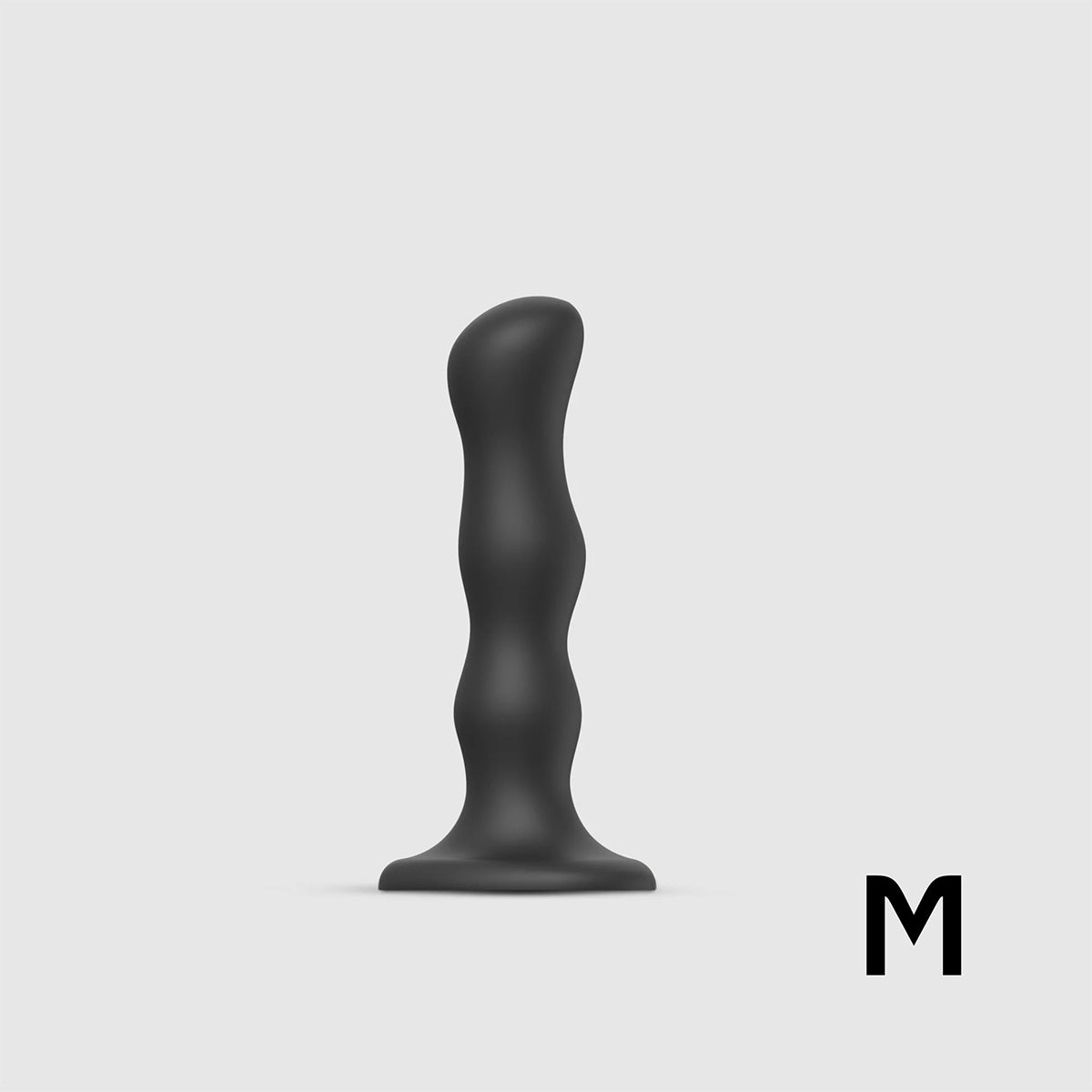 Strap-On-Me Geisha Ball Dildo Medium Black - Red Garter