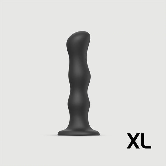 Strap-On-Me Geisha Ball Dildo XL Black - Red Garter