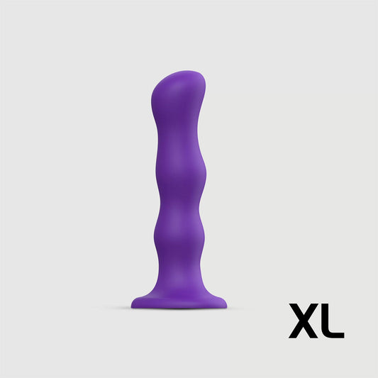 Strap-On-Me Geisha Ball Dildo XL Purple - Red Garter